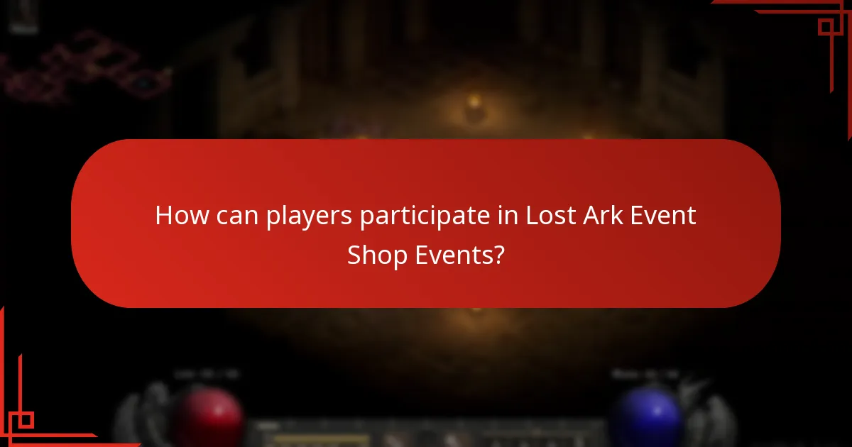 When do Lost Ark Event Shop Events occur?