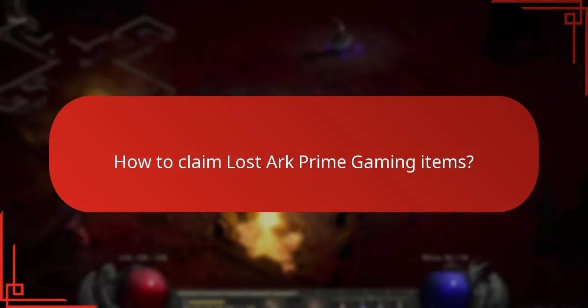 How to claim Lost Ark Prime Gaming items?