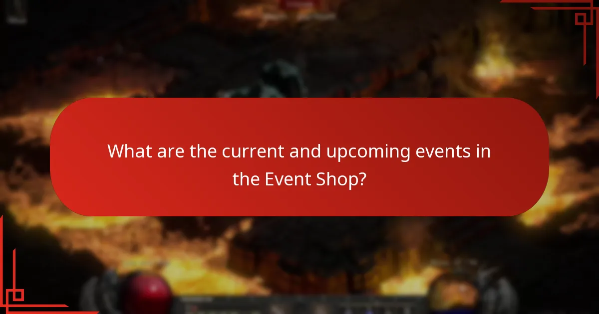 What are the current and upcoming events in the Event Shop?