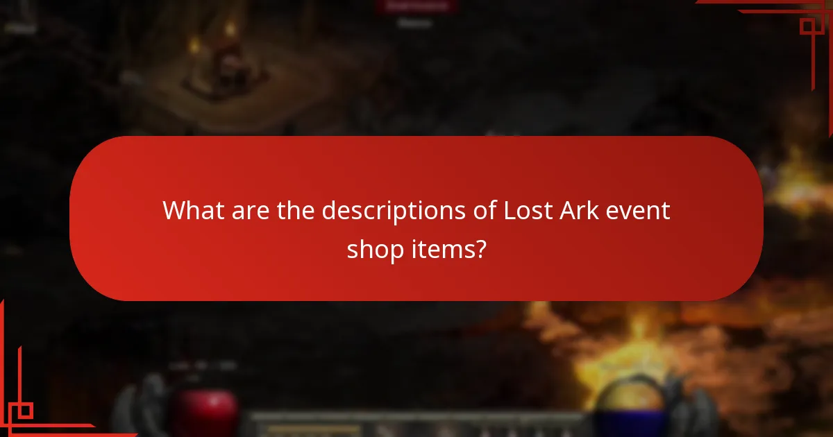 When are Lost Ark event shop items available?