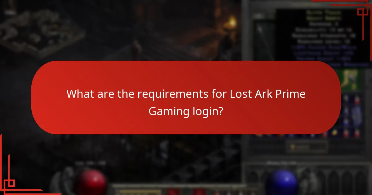 How can users troubleshoot Lost Ark Prime Gaming login issues?