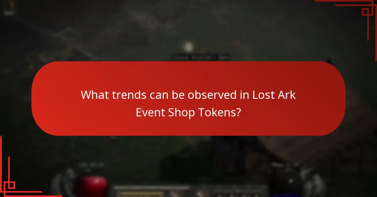 What trends can be observed in Lost Ark Event Shop Tokens?